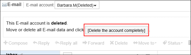 Image of a button to permanently delete accounts