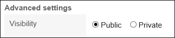 Image of configuring the visibility